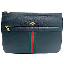 Gucci Clutch Ophidia Black Three-Stripe Multicolore