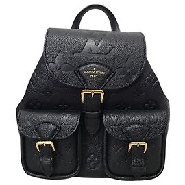 Louis Vuitton Black Monogram Empreinte Backup Rucksack Schwarz