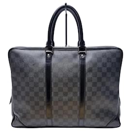 Louis Vuitton Graphite Damier Document Briefcase Brown