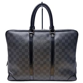 Louis Vuitton Maletín de Documentos Damier Graphite Castaño