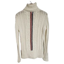 Thom Browne Aran Strick Rollkragenpullover für Damen Mehrfarben
