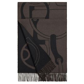 Hermès Metal Equestre Muffler Black