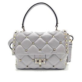 Valentino Bolsa de mão e de ombro Candy Stud Top Handle Prata
