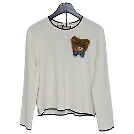 Gucci Kai Brosche aus Seide-Baumwoll-Strick Silber