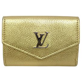 Louis Vuitton Cartera Compacta Lockmini Dorado