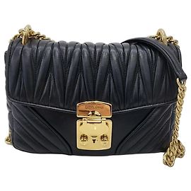 Miu Miu Bolsa de Ombro Matelassé Napa Chain Flap Multicor