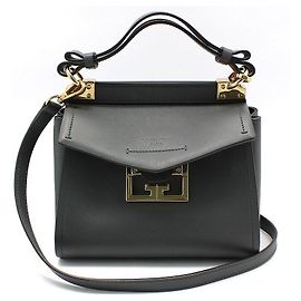 Givenchy Bolsa transversal Mystic Mini cinza escuro banhada a ouro Marrom