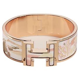 Hermès Pulsera Story Click Clack Bottes para mujer Naranja