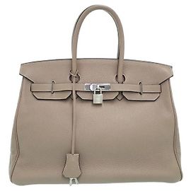 Hermès Birkin Handbag Silvery