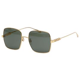 Gucci Sunglasses Metal Oversized Square Frame Brown