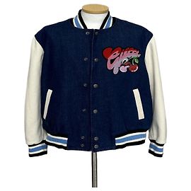 Gucci Logo Patch Denim Jacket Black