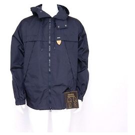 Louis Vuitton Giacca Bomber in Nylon con Cappuccio Impermeabile da Uomo Blu