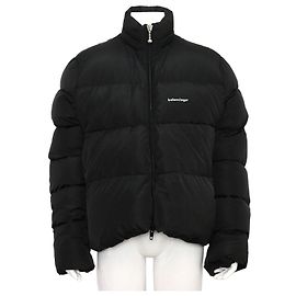 Balenciaga Curled Black Goose Down Men's Padding Jumper Black