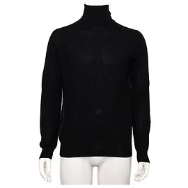 Hermès Schwarzer Rollkragenpullover aus Kaschmir Schwarz