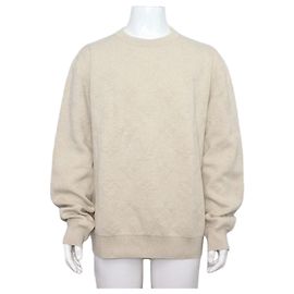 Louis Vuitton Camiseta de punto pullover con monograma en relieve Negro