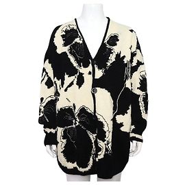 Loewe Oversized Strickjacke für Herren mit Blumenmuster Mehrfarben