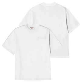 Marni Kurzärmeliges Logo-T-Shirt für Damen Silber
