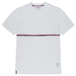 Thom Browne Midweight Jersey Stripe T-shirt Silvery