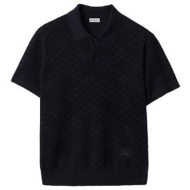 Burberry Karo-Polohemd aus Wolle Blau