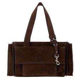 Miu Miu Sac utilitaire en daim Marron