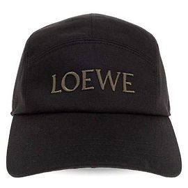 Loewe Boné Camp de algodão Preto