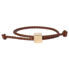 Miu Miu Leather Bracelet Brown