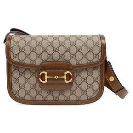 Gucci Bolsa de Ombro Horsebit Medium Marrom