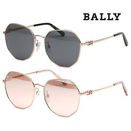 Bally Lunettes de soleil Monture dorée Métal Asian Fit Mode Oversized Luxe Marron