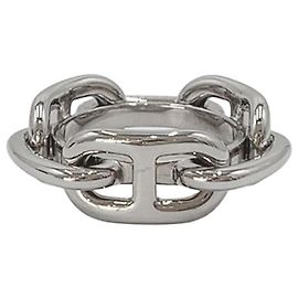 Hermès Schalring Regate Schalhalter Palladium Silver Silber