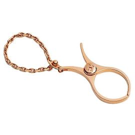 Hermès Clip para Luva Chaveiro Rose Gold OR Rosa