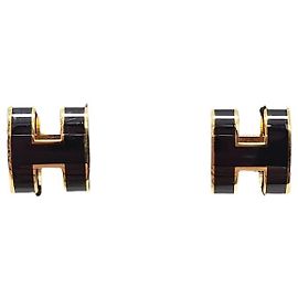 Hermès Orecchini Black Gold Pop Ash Nero
