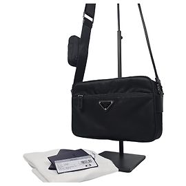 Prada Re-Nylon Schultertasche Silber