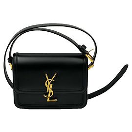 Saint Laurent Black Monogram Solferino Satchel Small Shoulder Bag Black