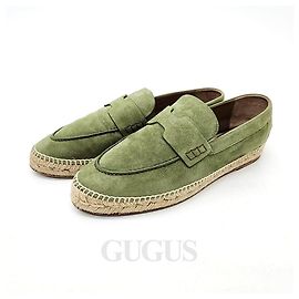 Hermès Suede Espadrille Green