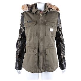 Philipp Plein Giacca con zip in pelliccia Philip Plein Marrone