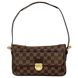 Bolso de Hombro Louis Vuitton Ravello GM Castaño Damier ebene