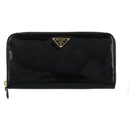 Prada Saffiano Long Wallet Black