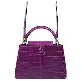 Louis Vuitton Capucines BB Purple Crocodile Rose