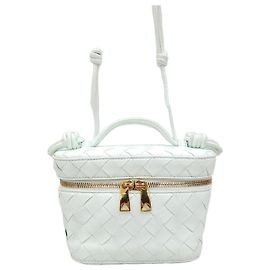 Bottega Veneta Mini vanity case Intrecciato a tracolla Argento