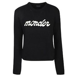 Moncler Pullover mit Logo-Stickerei Schwarz