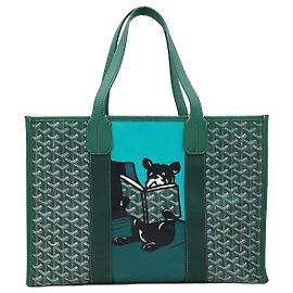 Goyard Sac cabas Billet MM Jacquard Canvas Green Vert