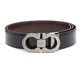 Salvatore Ferragamo Gancini Men's Reversible Belt Black