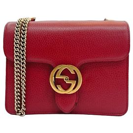 Gucci Piccola borsa a tracolla e crossbody Interlocking Red Rosso