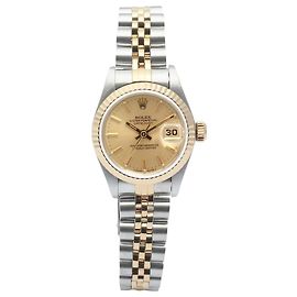 Rolex Orologio Datejust Combo Simple Classic Index da Donna Giallo