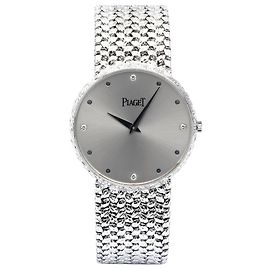 Piaget Reloj Unisex Rope Tradition Medium Manual Vintage White Gold Blanco
