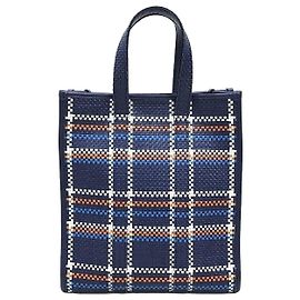Burberry Bolsa Tote de Couro Small Lettice Portrait Multicor