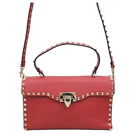 Valentino Borsa a tracolla in pelle Garavani Rockstud Rosso