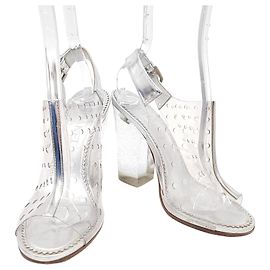 Sandalias de PVC Chanel Plata
