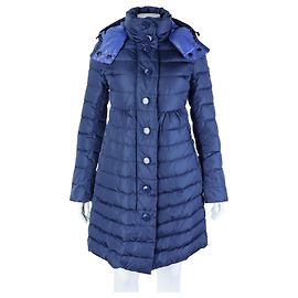 Langer Moncler Steppmantel Blau