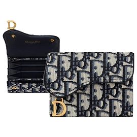Dior Kartenetui Oblique Kartenetui Schwarz